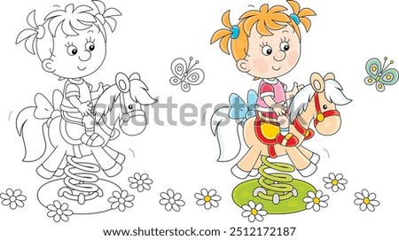 Similar – Image, Stock Photo Girl swings Infancy