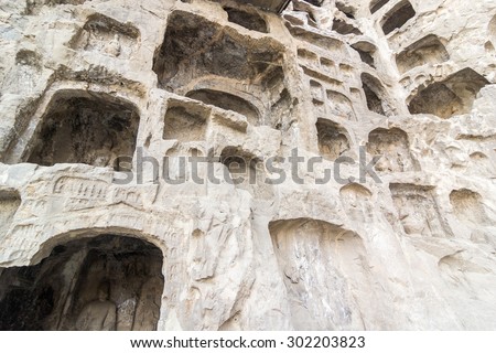 Longmen Grottoes (Longmen Caves) Chinese Buddhist art, Hunan province, China