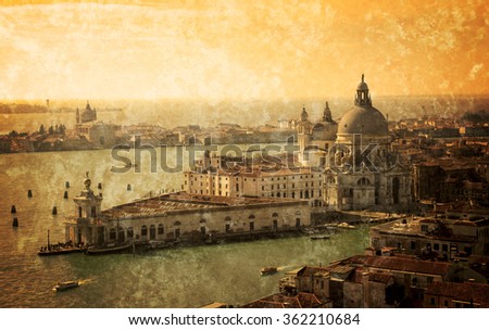 Similar – Foto Bild Panoramabild von Venedig auf dem Wasser, Italien