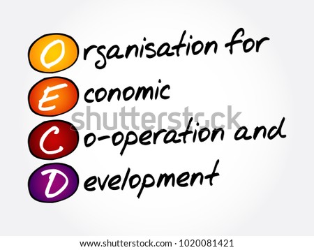 OECD - Organisation for Economic Co-operation and Development acronym, business concept background