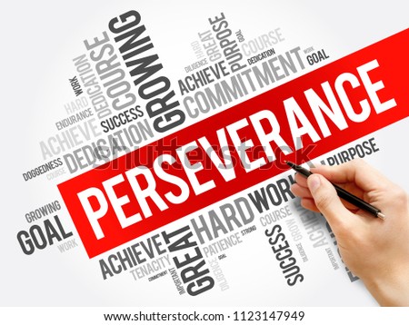 Perseverance word cloud collage, business concept background 商業照片 © 