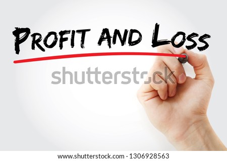 P&L - Profit and Loss acronym, business concept background Stock fotó © 