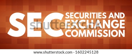 SEC - Securities and Exchange Commission acronym, business concept background