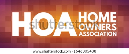 HOA - Homeowners Association acronym, business concept background