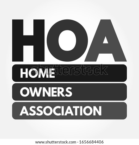 HOA - Homeowners Association acronym, business concept background