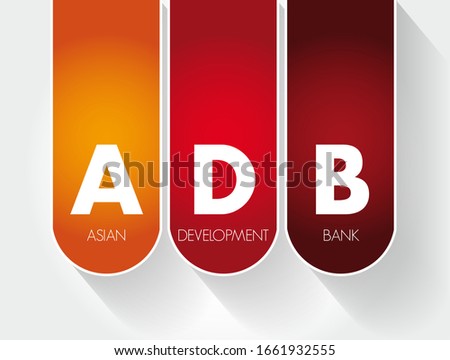 ADB - Asian Development Bank acronym, business concept background