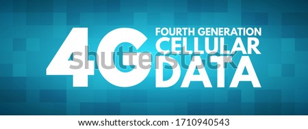 4G - fourth generation cellular data text, technology concept background