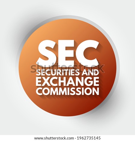 SEC - Securities and Exchange Commission acronym, business concept background