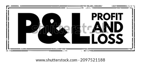 P and L - Profit and Loss acronym text stamp, business concept background Stock fotó © 