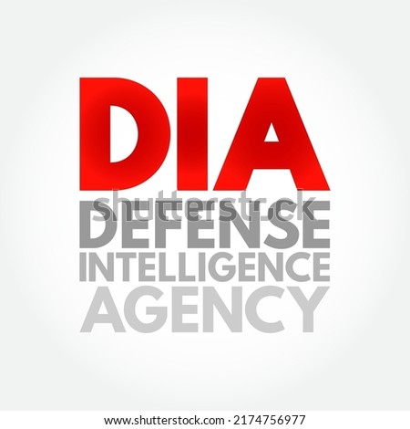 DIA - Defense Intelligence Agency acronym, concept background