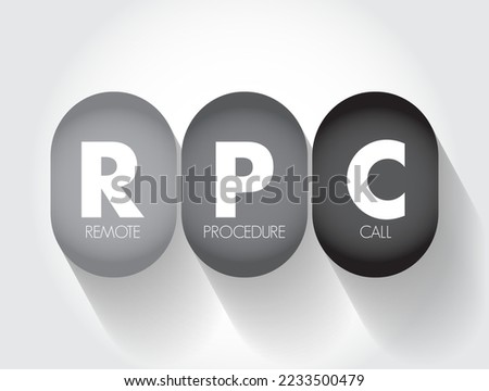 RPC - Remote Procedure Call is a software communication protocol that one program can use to request a service from a program located in another computer on a network, acronym concept