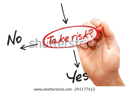 Take the risk or not decide chart, business concept