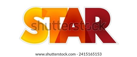 STAR acronym (Situation, Task, Action, Result) format is a technique used by interviewers to gather all the relevant information, colorful text concept