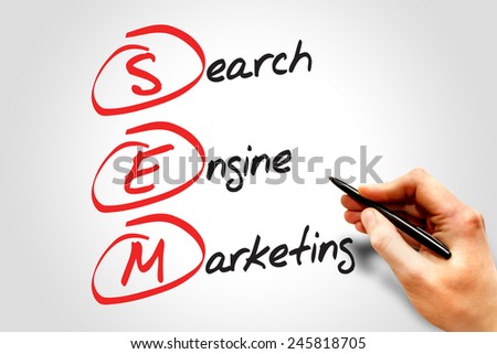 SEM Search Engine Marketing, business concept