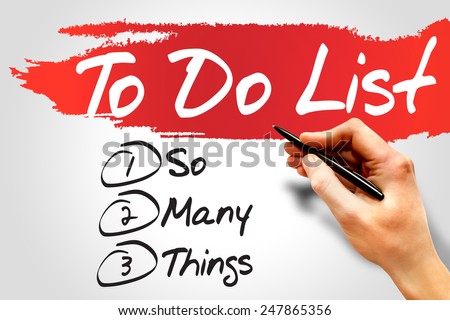 So Many Things in To Do List, business concept