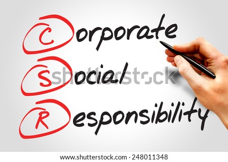Corporate Social Responsibility (CSR), business concept acronym