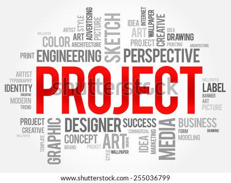 PROJECT word cloud, business concept 