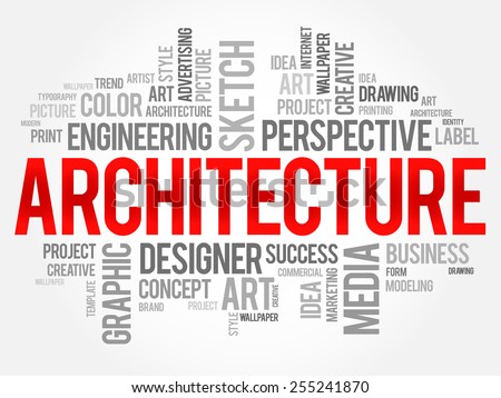 Architecture word cloud concept - Stock Image - Everypixel