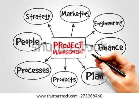 Project management mind map, business concept