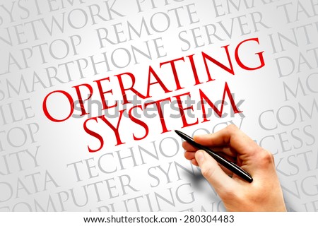 Operating System word cloud concept