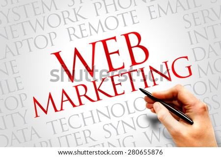 Web Marketing word cloud concept