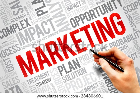 Marketing word cloud, business concept