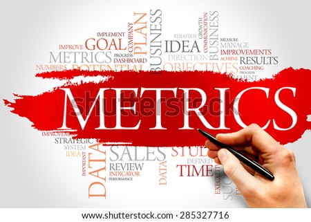 Metrics word cloud, business concept