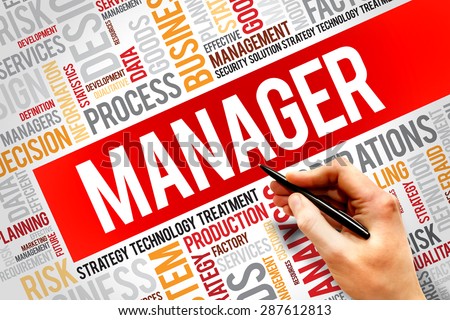 Manager word cloud, business concept