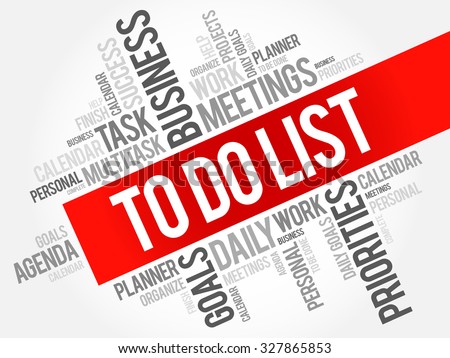 To Do List word cloud business concept