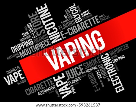 Vaping word cloud collage, concept background