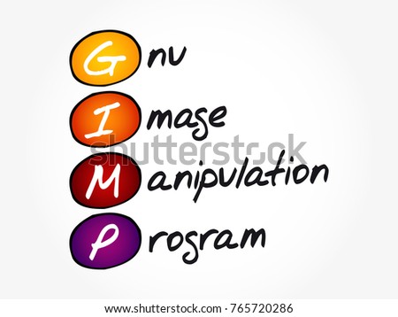 GIMP - Gnu Image Manipulation Program acronym, concept background