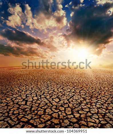 drought earth and dramatic sky