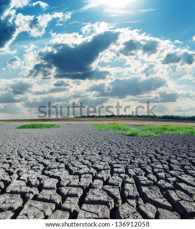 drought land under hot sun
