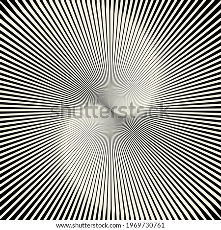 Abstract background with halftone lines. Yin and yang symbol effect. Creative stripes pattern.