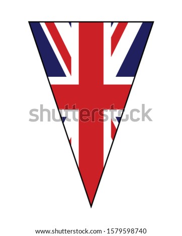 The British Union Jack Flag as part of a bunting