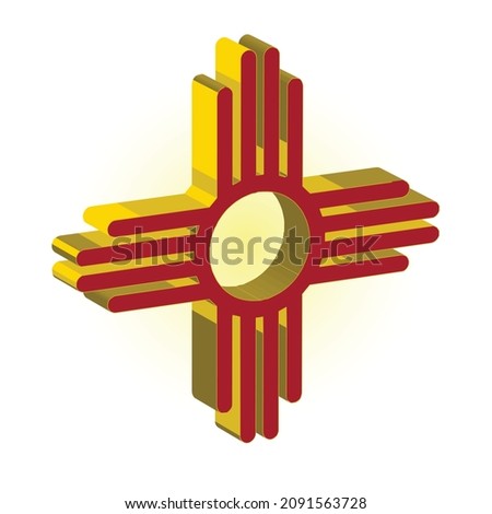 The motif from the flag of the USA state of New Mexico