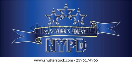 New Yorks Finest NYPD spoof law officer shield badge isolated on white.