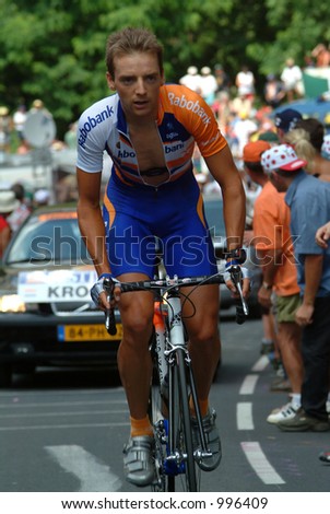 Karsten Kroon on the Alpe D\'Huez Time Trial Tour de France 2004