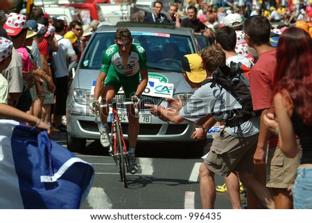 Fedrigo on the Alpe D\'Huez Time Trial Tour de France 2004