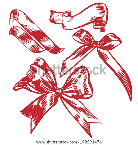 Vector Hand-Drawn Illustration With Ribbons - 198591476 : Shutterstock