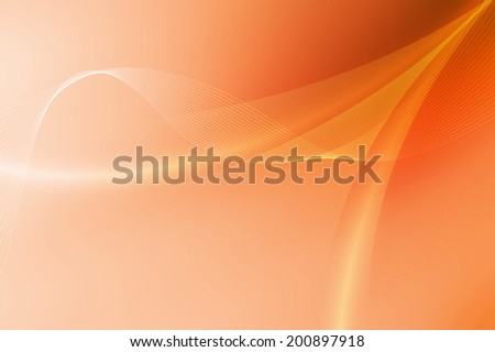 gradient orange abstract background with curve and swirl line