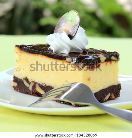 Chocolate Cheesecake with two kinds of chocolate