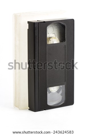 Video Tape with case Isolated on the white background