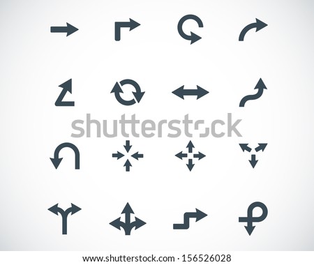 Vector black icon arrows icons