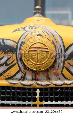 BENGAL, INDIA - CIRCA MAY 2012: Front view of vintage Indian truck