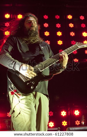 CHICAGO - SEP. 16: Stephen Carpenter of The Deftones takes the stage on the opening night of BlackDiamondSkye on September 16, 2010 in Chicago