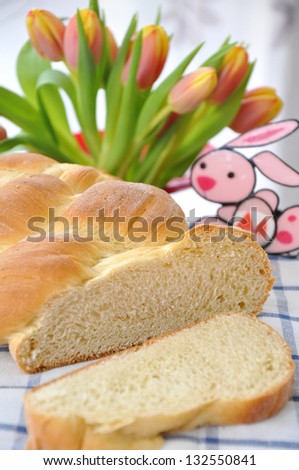 Sweet braided easter bread