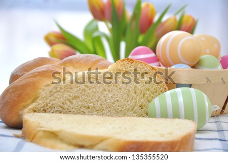 Sweet braided easter bread
