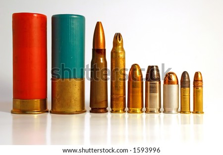 Shotgun, Rifle, And Handgun Bullets Stock Photo 1593996 : Shutterstock