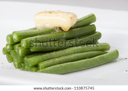Butter beans on a white plate